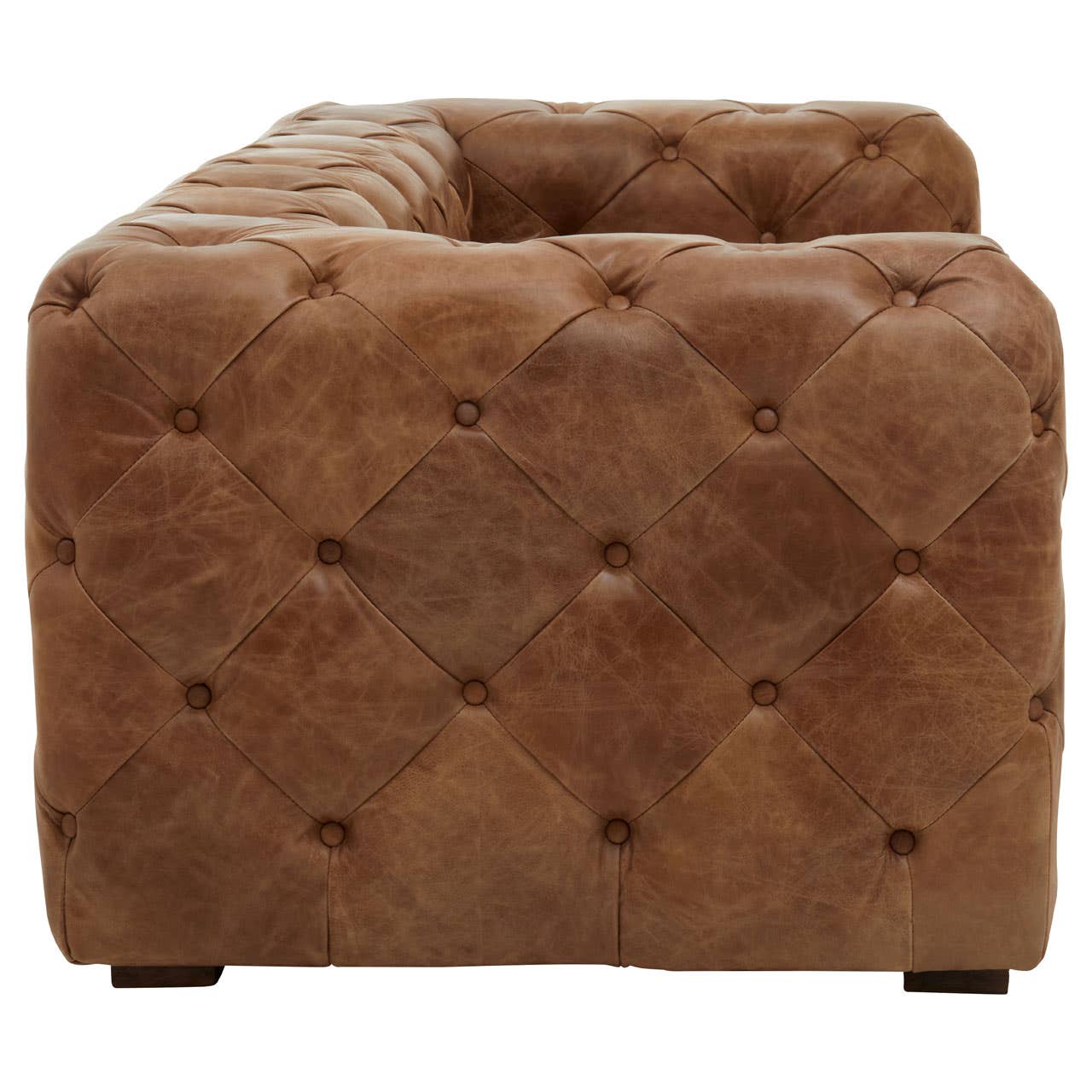 Hoxton Three Seat Tufted Leather Sofa