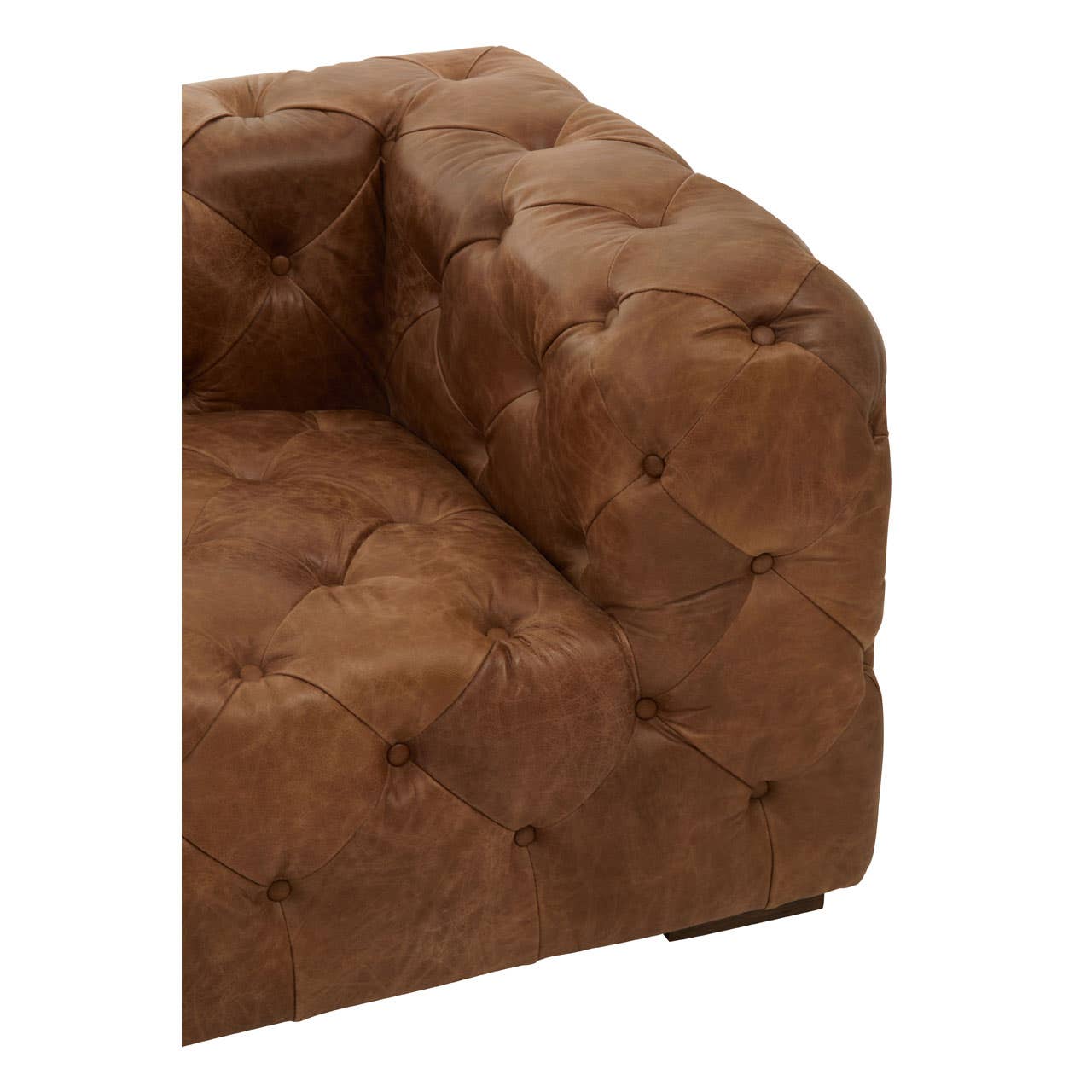 Hoxton Three Seat Tufted Leather Sofa