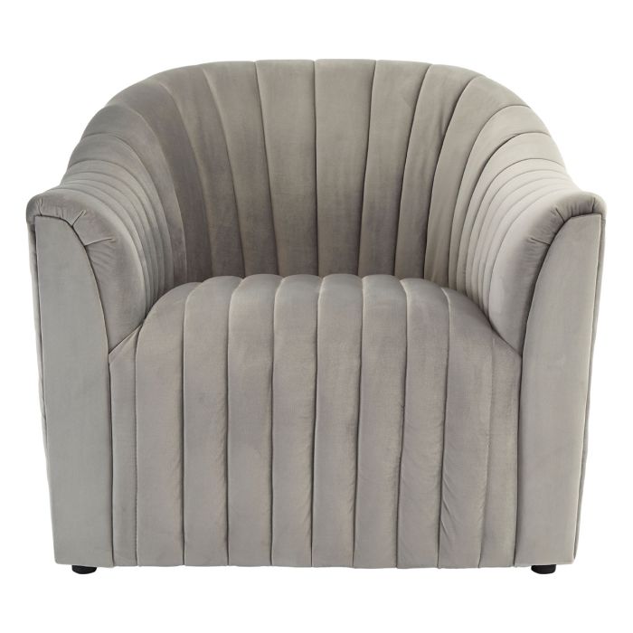 Ophelia Grey Velvet Armchair