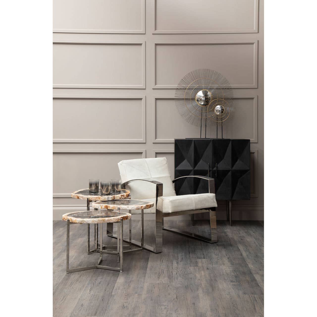 Kensington Townhouse Chair With Steel Legs