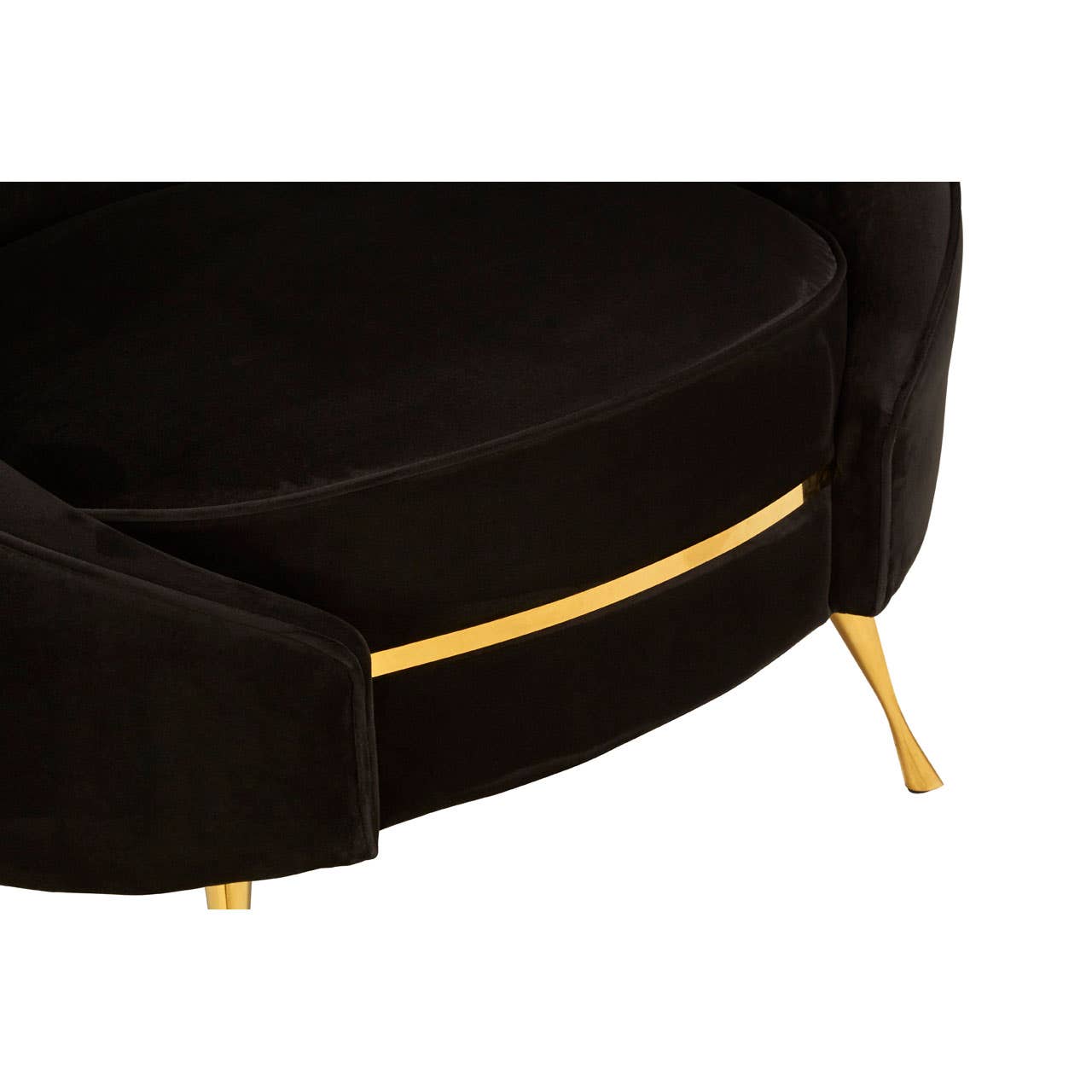 Manhattan Black Velvet Armchair