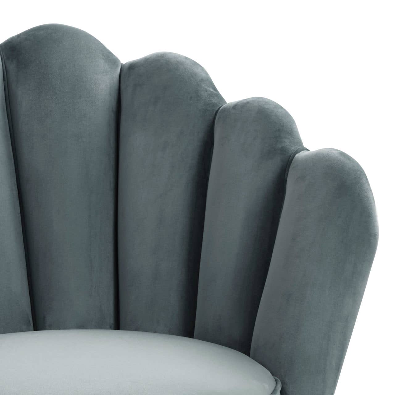 Ovala Light Blue Scalloped Chair