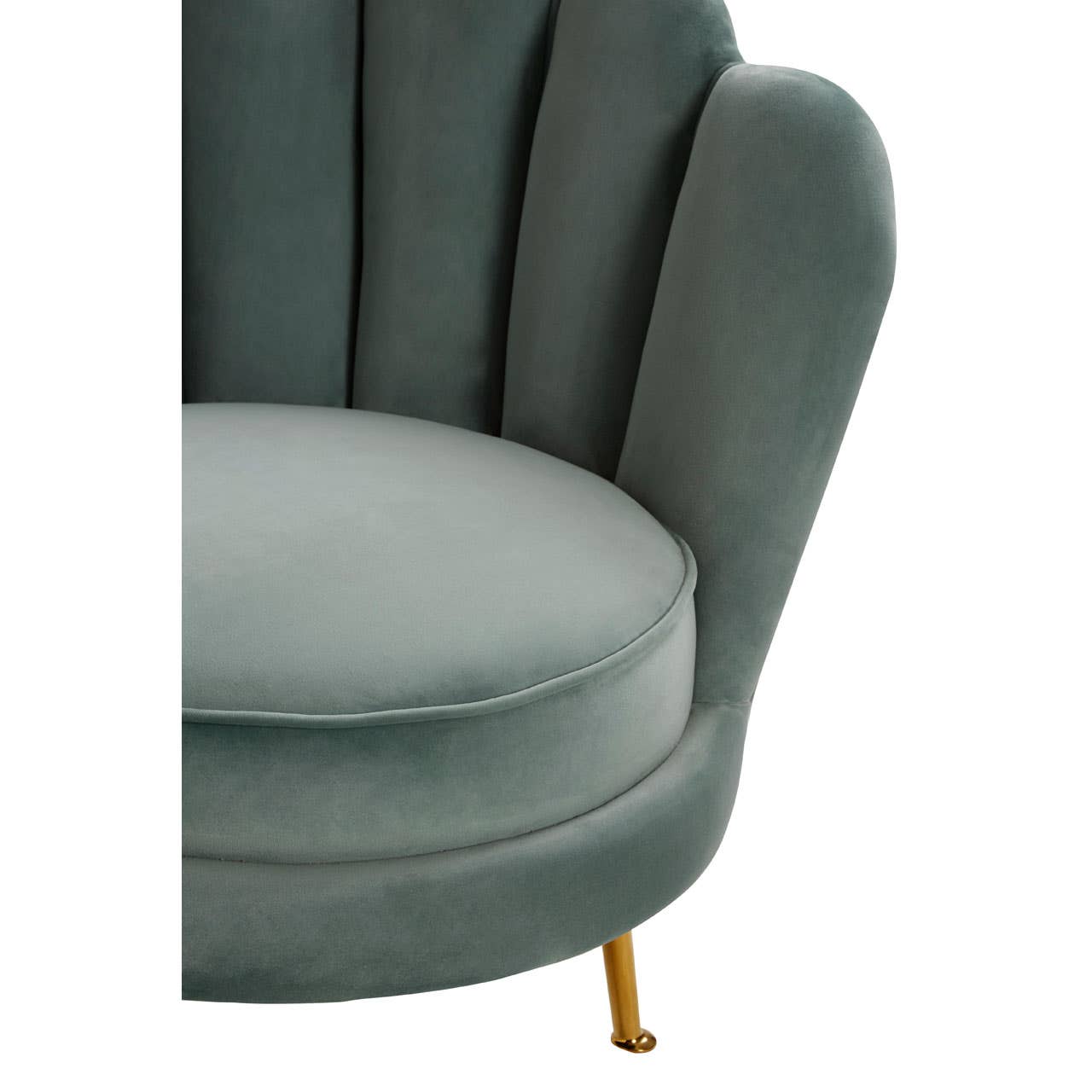Ovala Light Blue Scalloped Chair