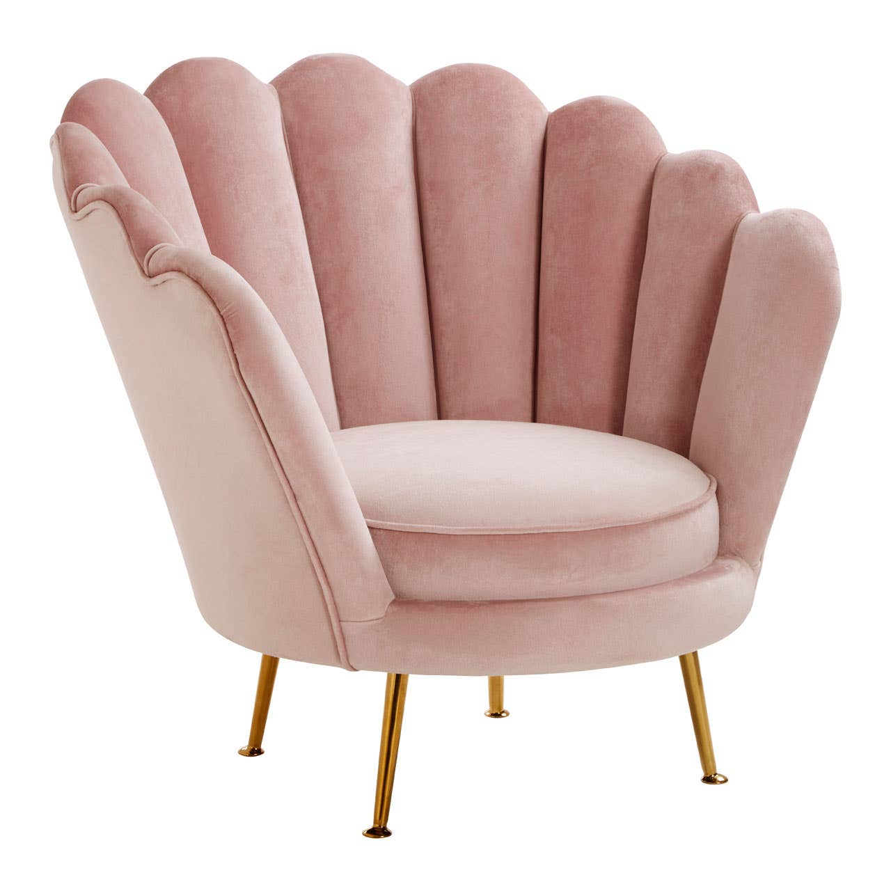 Ovala Pink Scalloped Chair