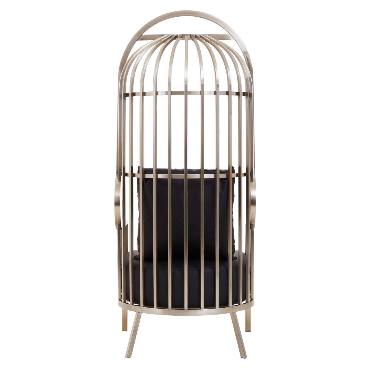 Eliza Brushed Silver Dome Cage Chair
