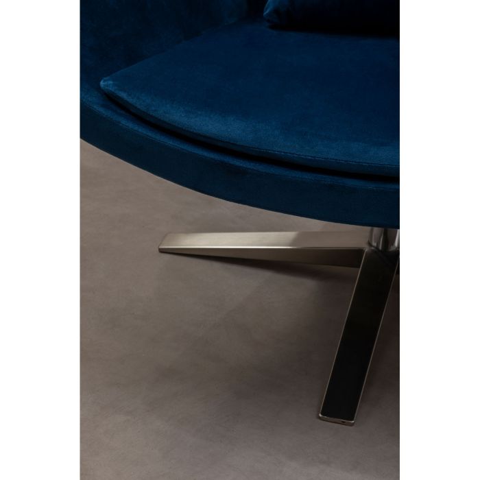 Kalo Navy Velvet Armchair