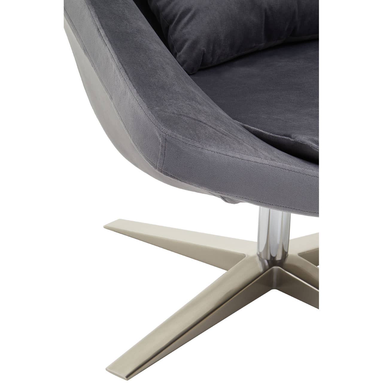 Kalo Grey Velvet Armchair