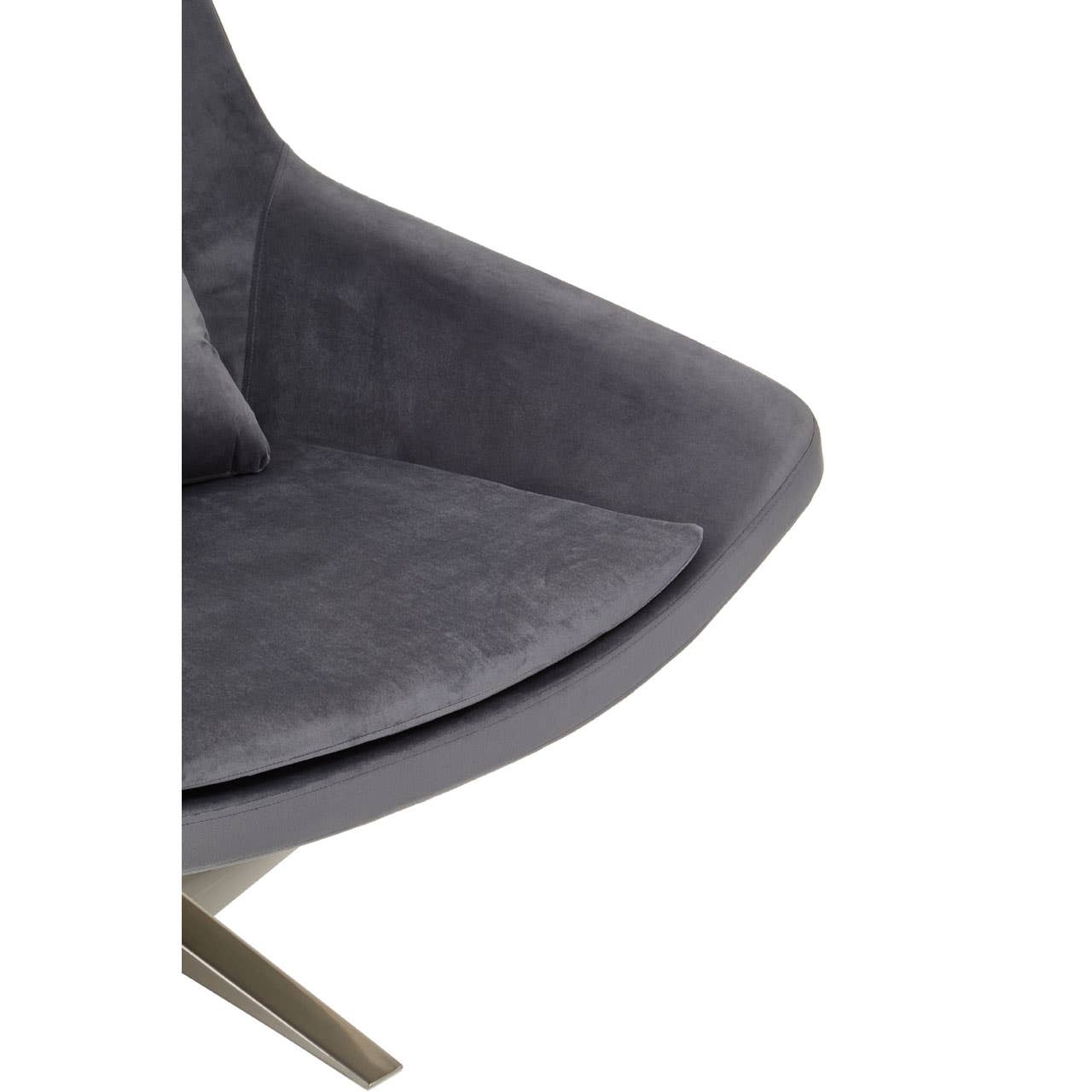 Kalo Grey Velvet Armchair