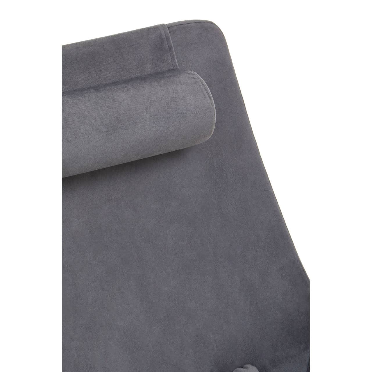 Kalo Grey Velvet Armchair