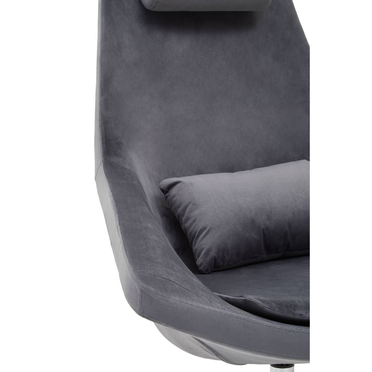 Kalo Grey Velvet Armchair