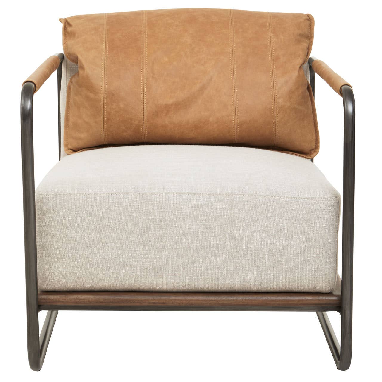 Hoxton Cognac And Natural Leather Chair