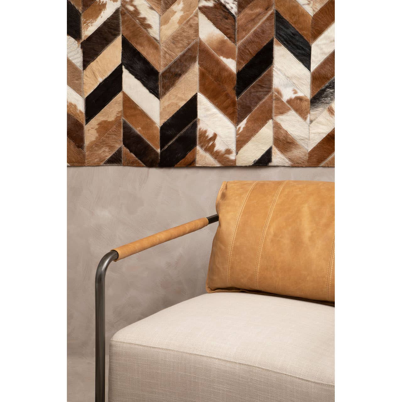 Hoxton Cognac And Natural Leather Chair