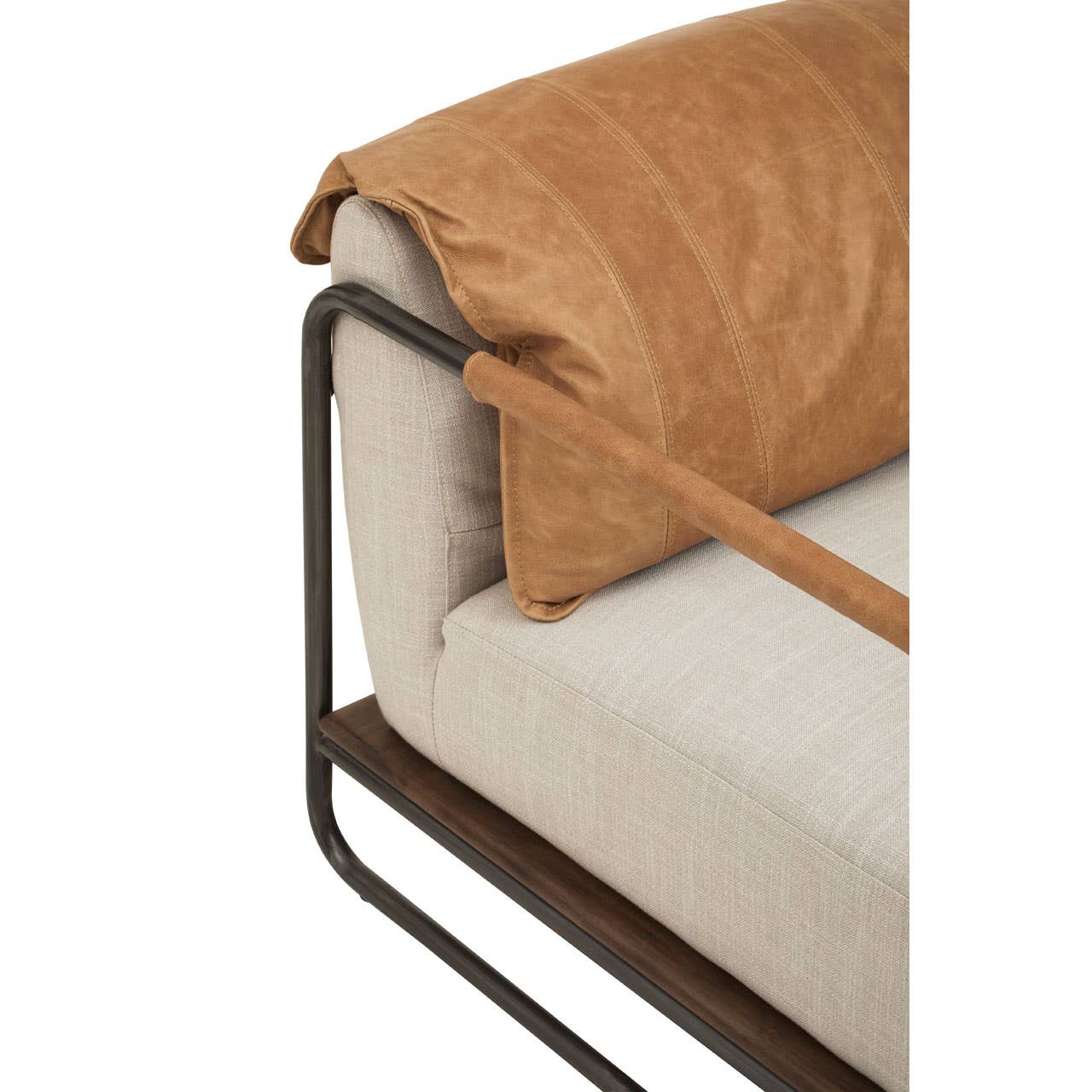 Hoxton Cognac And Natural Leather Chair