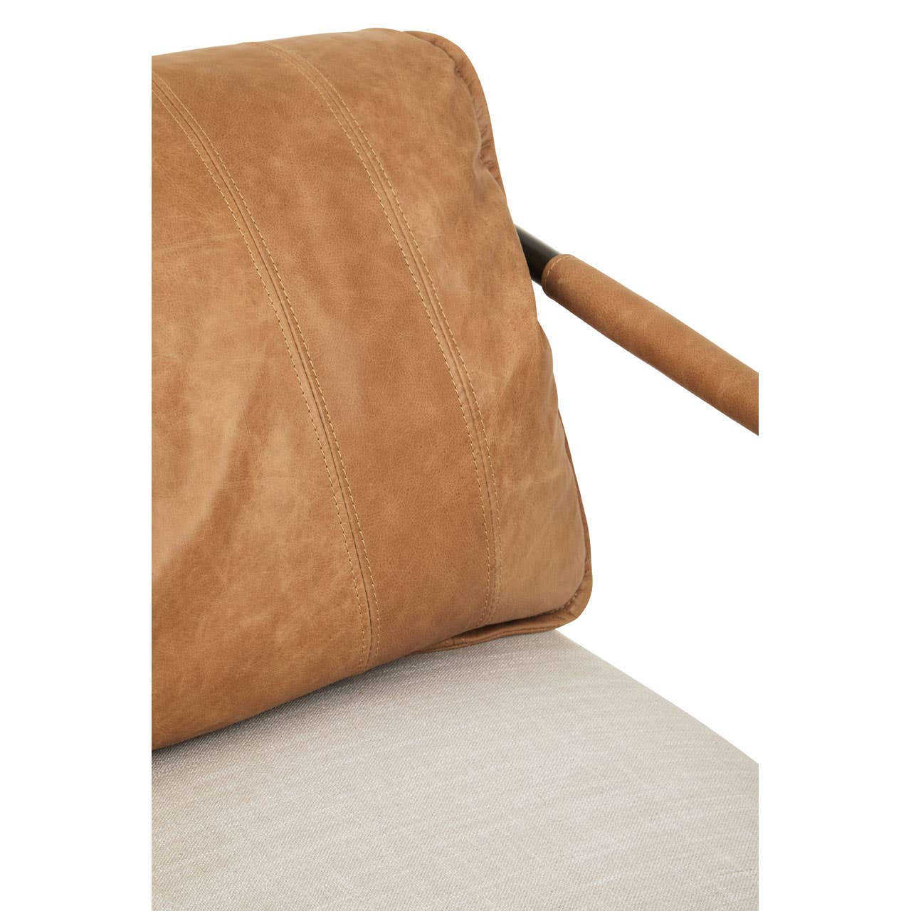 Hoxton Cognac And Natural Leather Chair