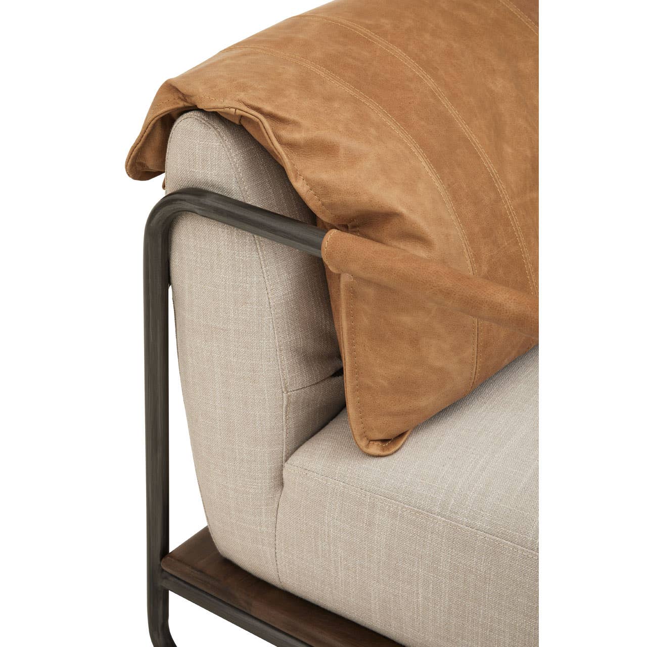 Hoxton Cognac And Natural Leather Chair