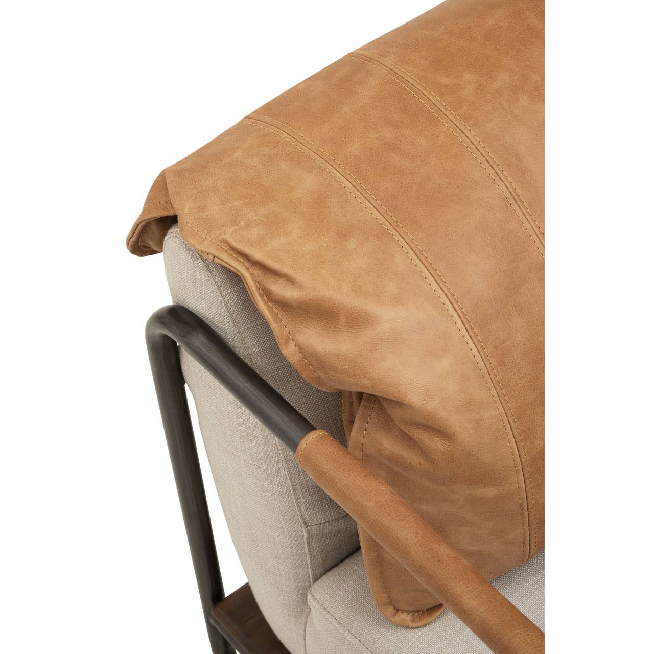 Hoxton Cognac And Natural Leather Chair