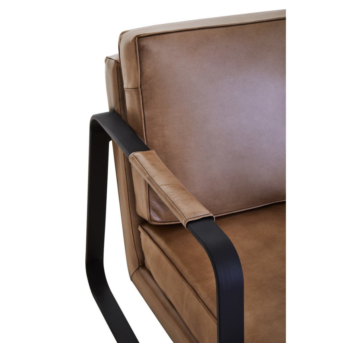 Buffalo Grey Genuine Leather Armchair