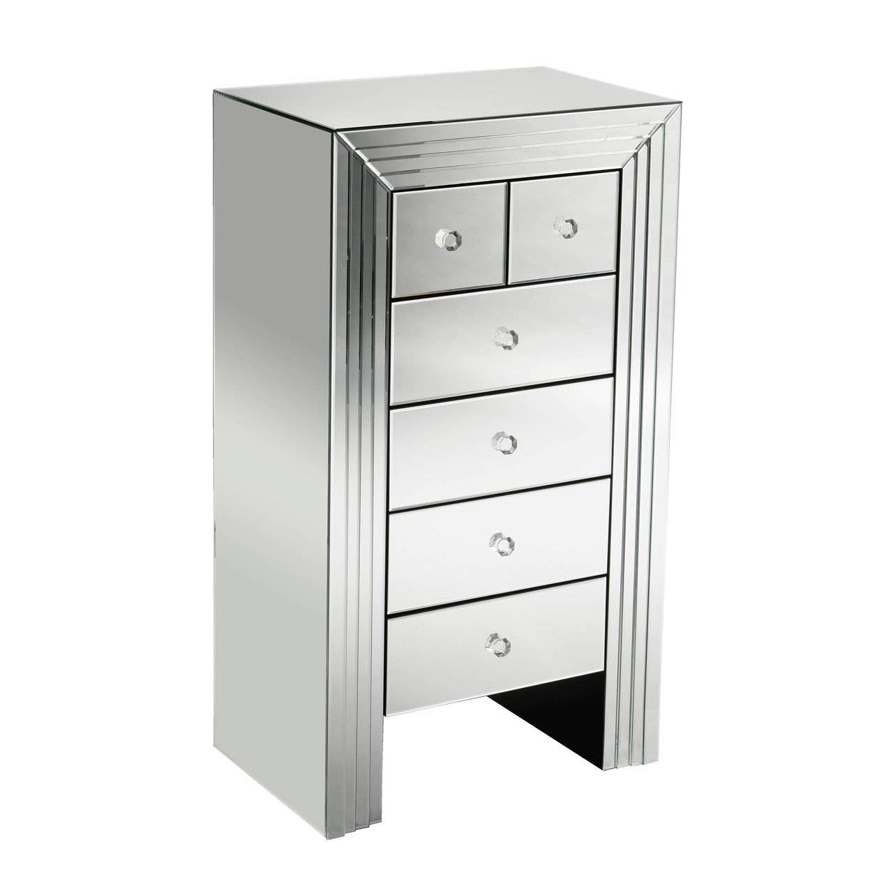 New Line Mirrored 6 Drawer Chest