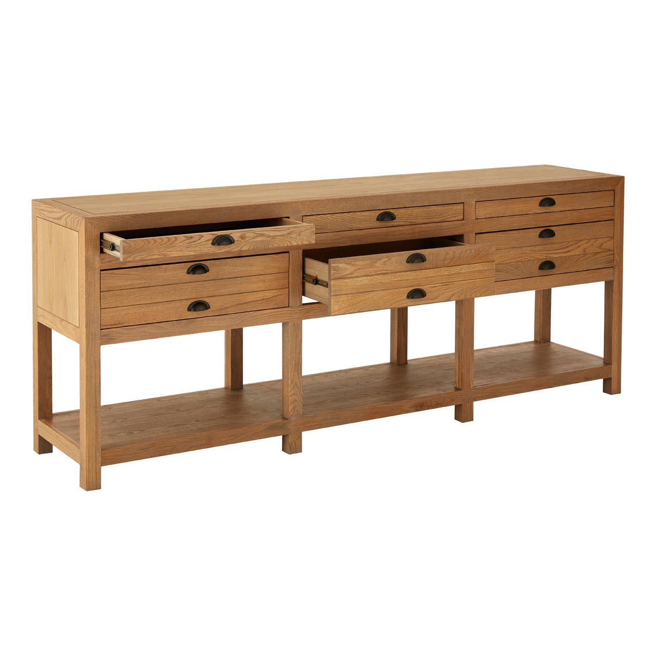 Lyon Grey Oak Wood Sideboard