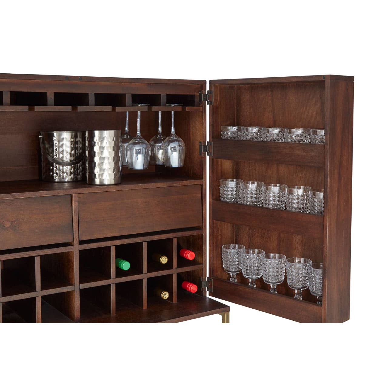 Lyon 3 Drawers Bookcasebrando Drinks Cabinet