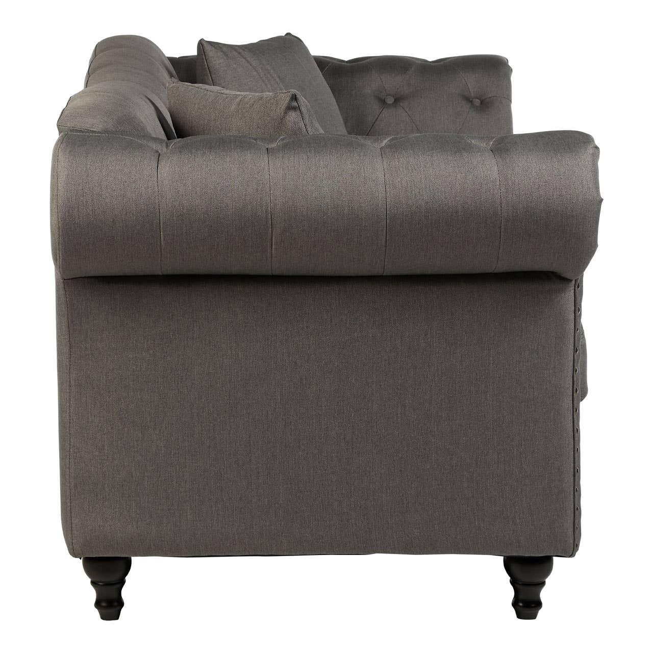 Fable 2 Seat Grey Chesterfield Sofa