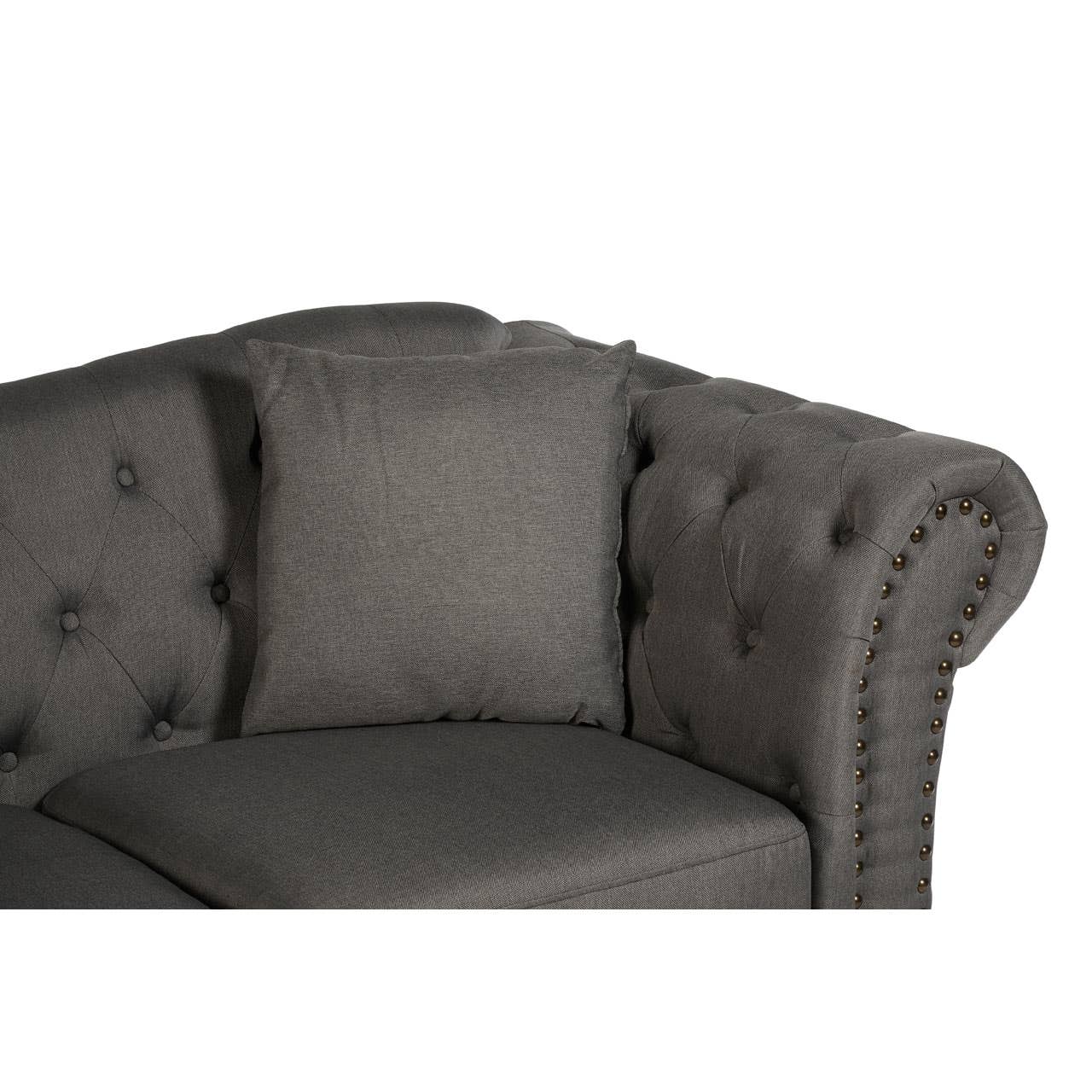 Fable 2 Seat Grey Chesterfield Sofa