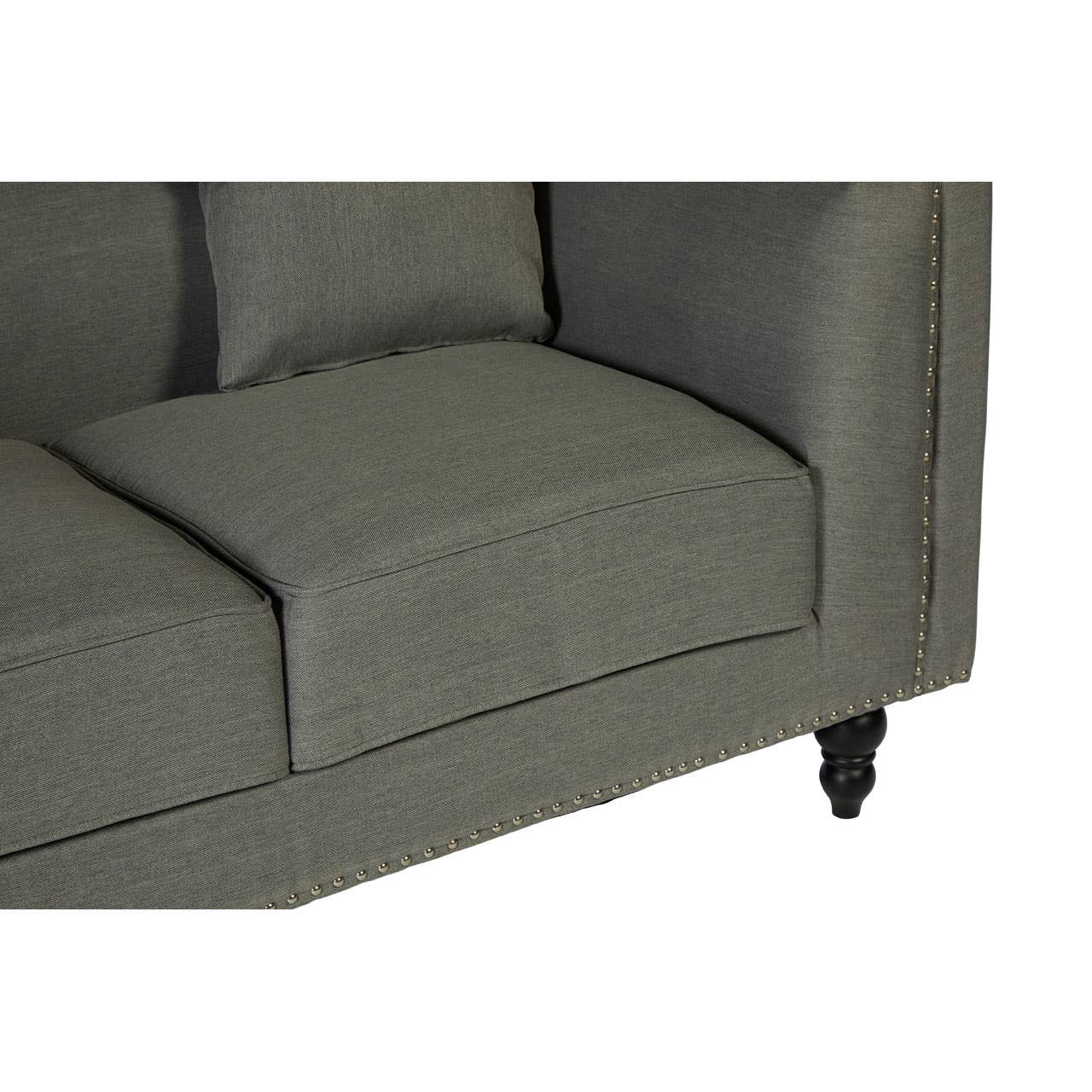 Feya 2 Seat Grey Fabric Sofa