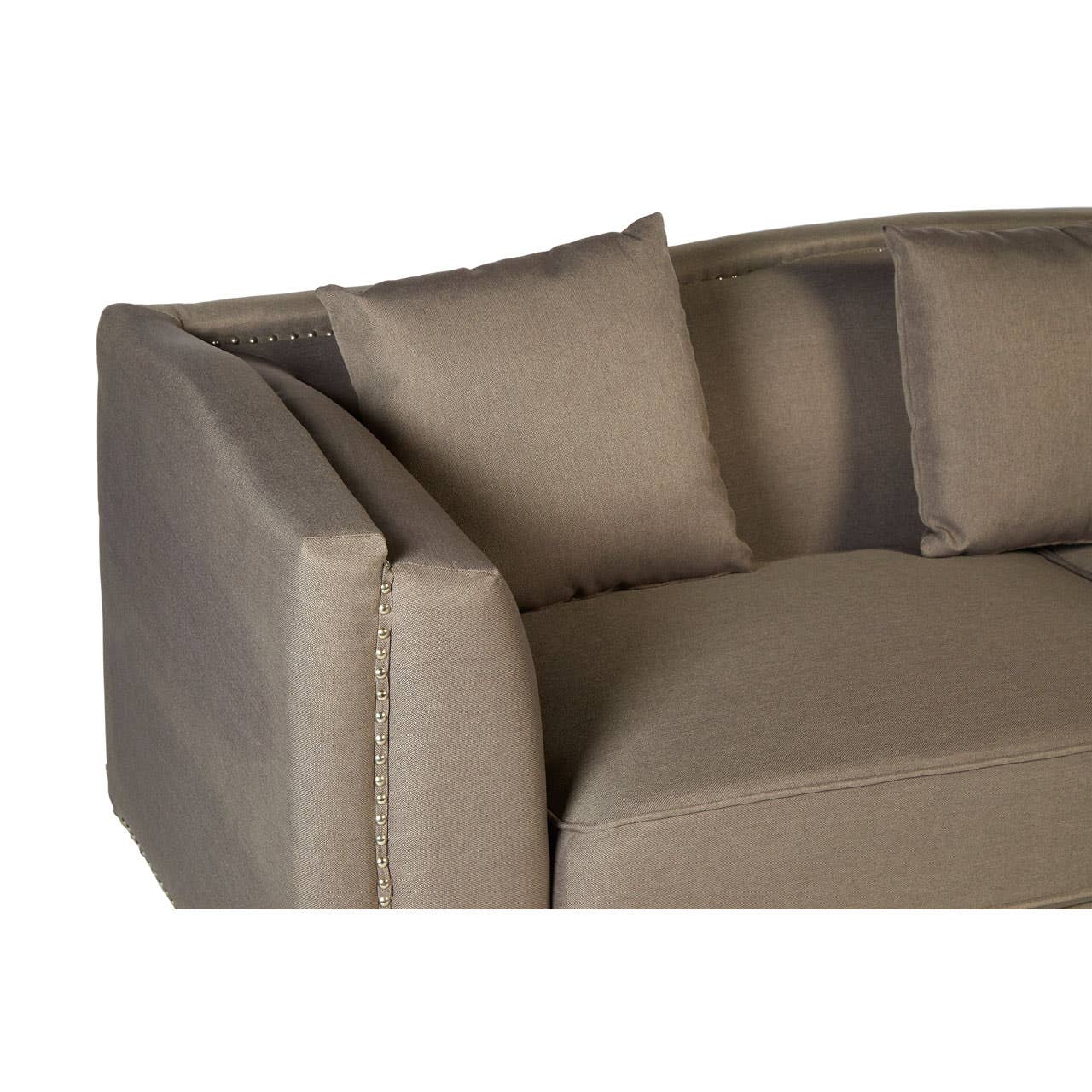 Feya 3 Seat Mink Fabric Sofa
