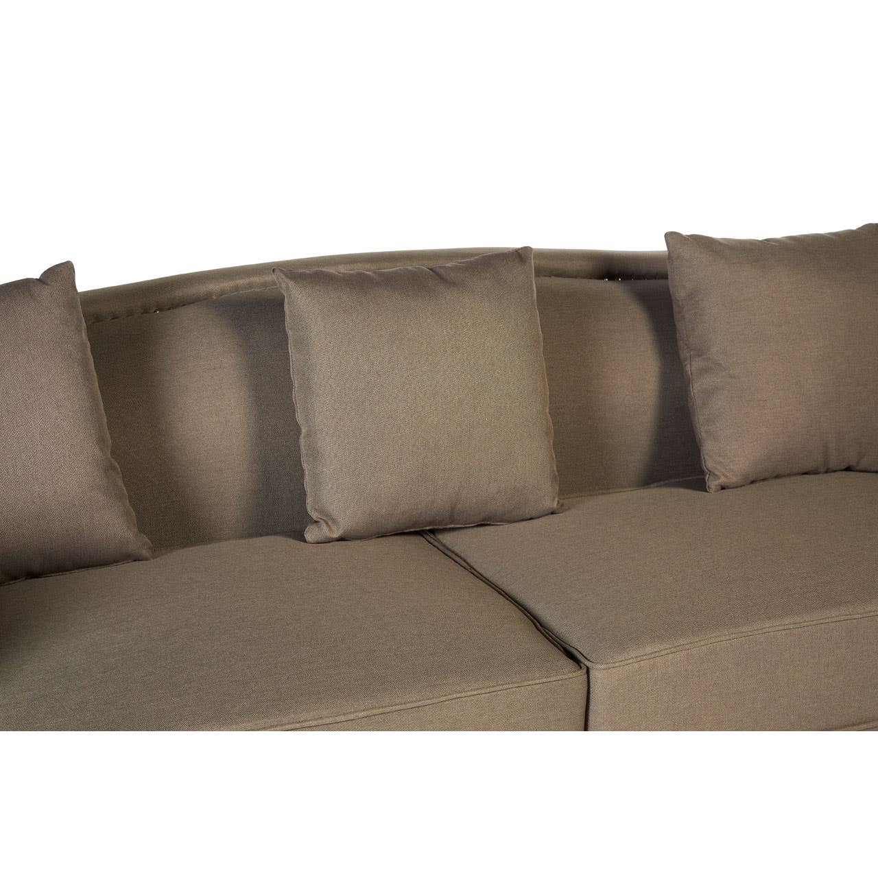 Feya 3 Seat Mink Fabric Sofa