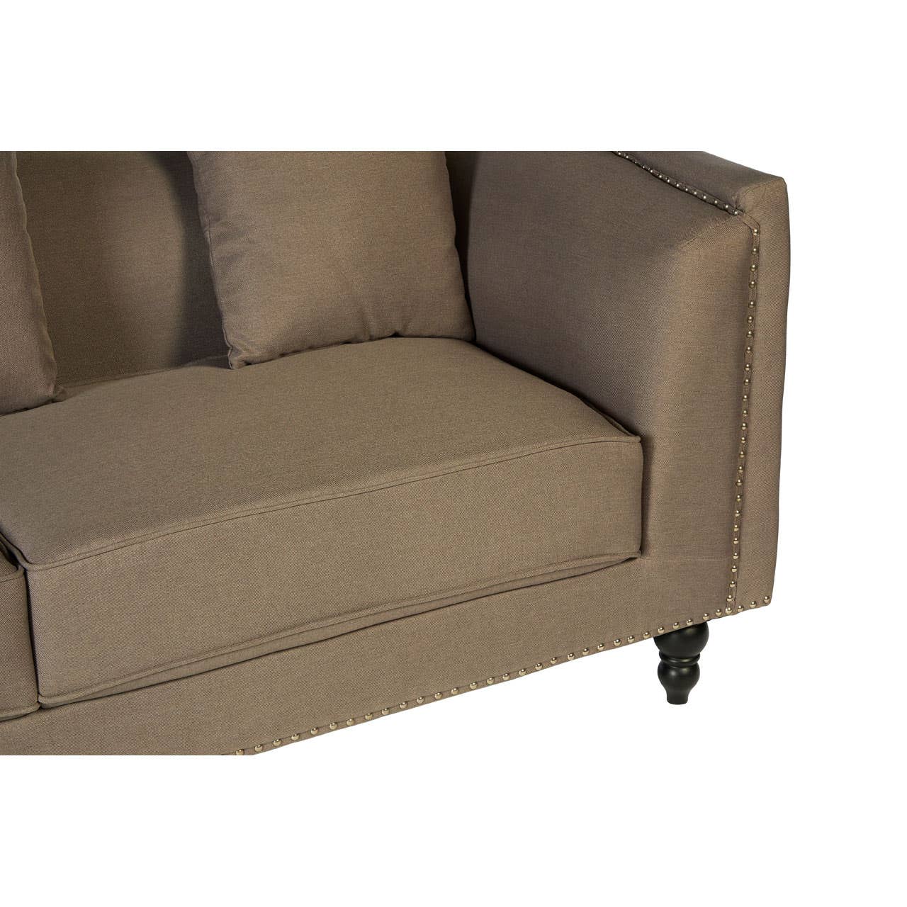 Feya 3 Seat Mink Fabric Sofa