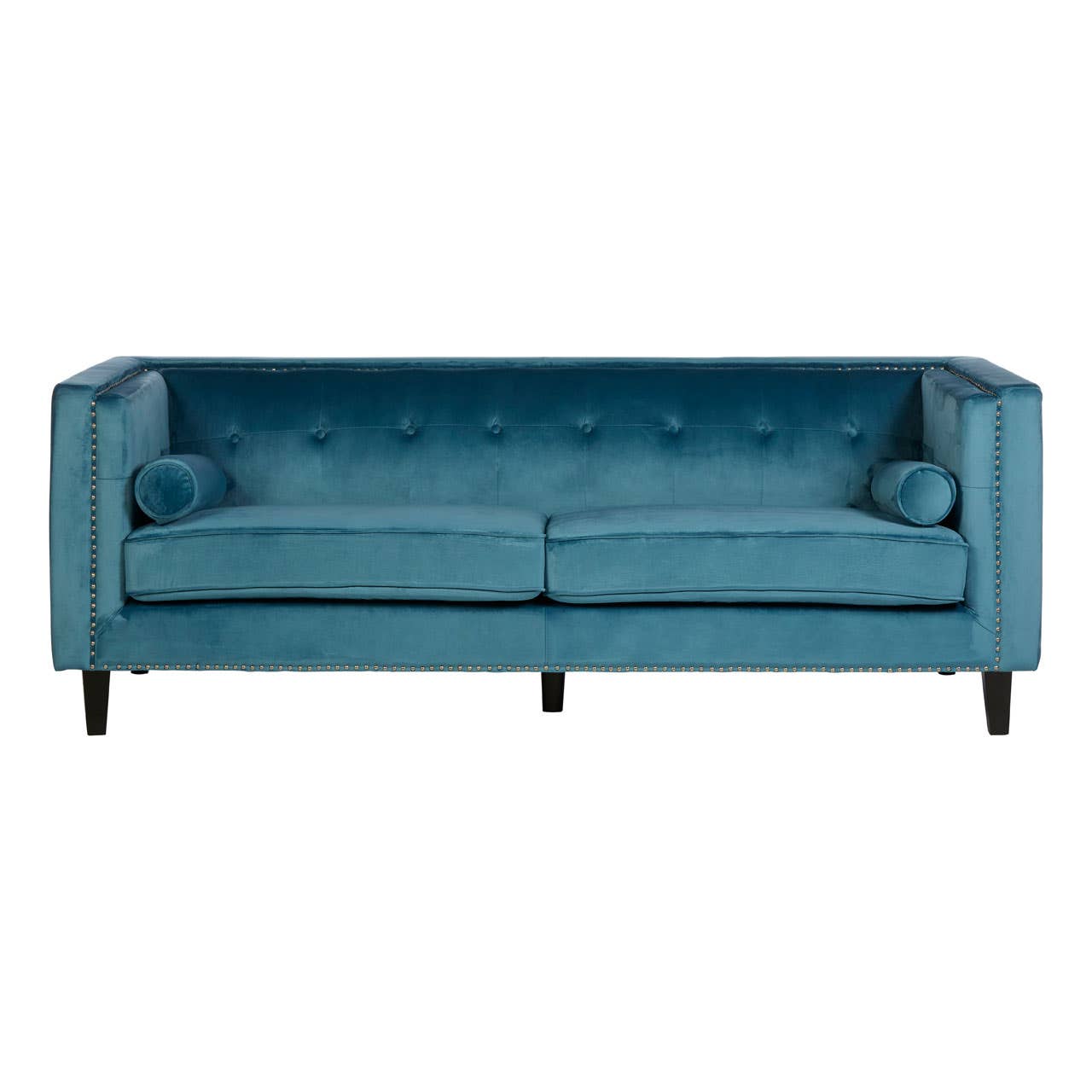 Felisa 3 Seat Blue Velvet Sofa