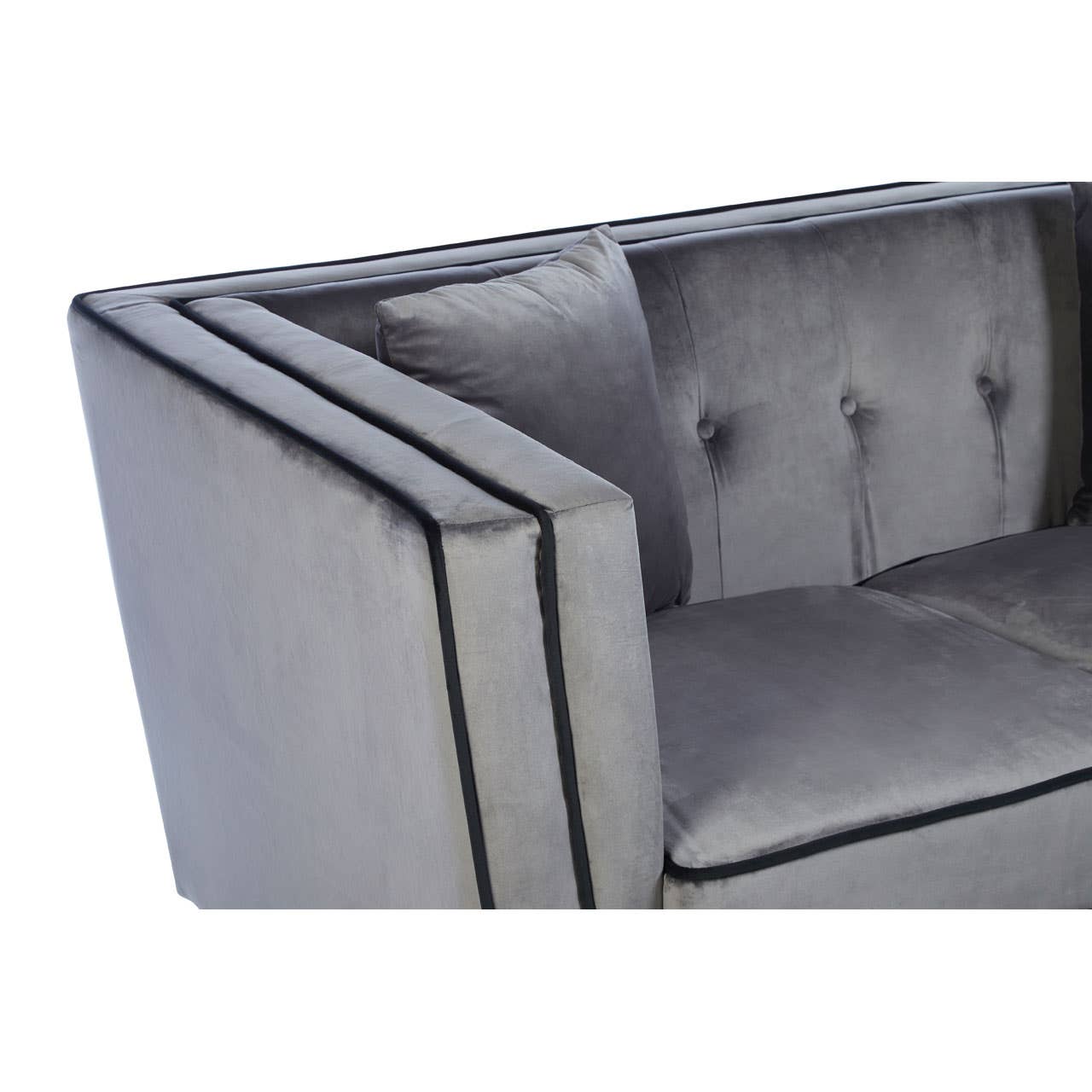 Ferris Grey Velvet 2 Seat Sofa