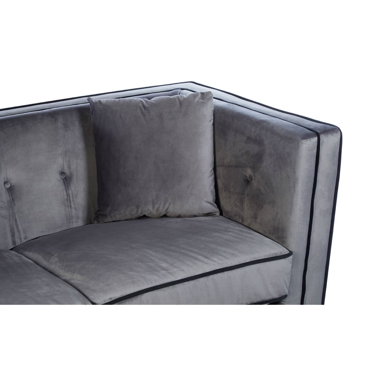 Ferris Grey Velvet 2 Seat Sofa