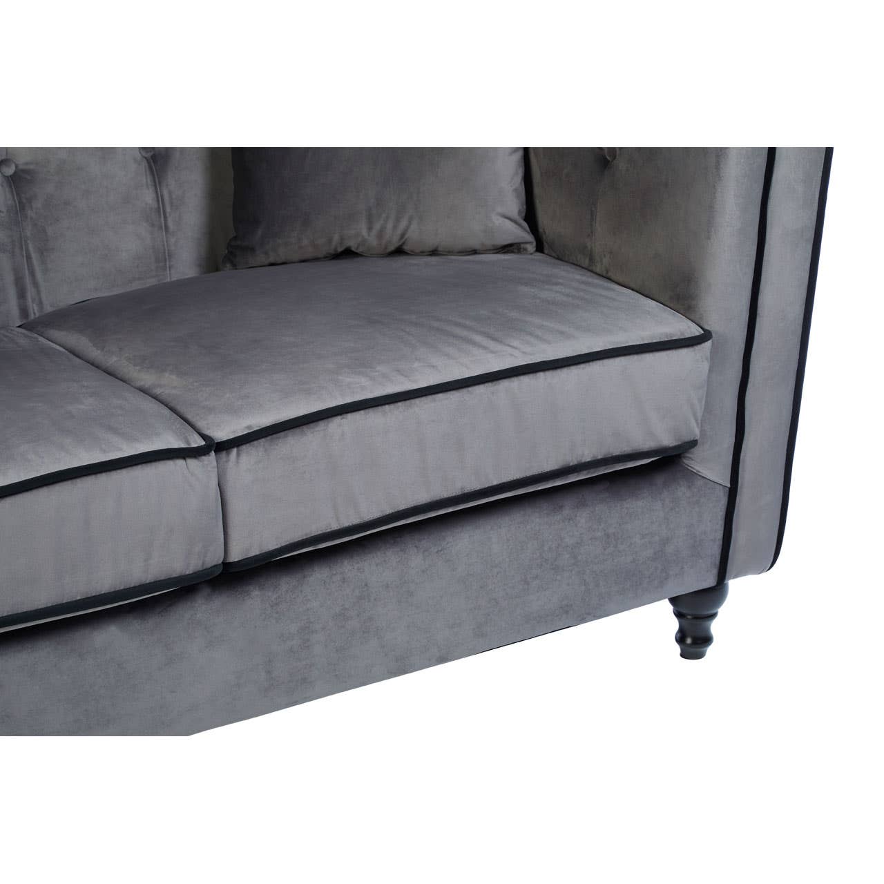 Ferris Grey Velvet 2 Seat Sofa