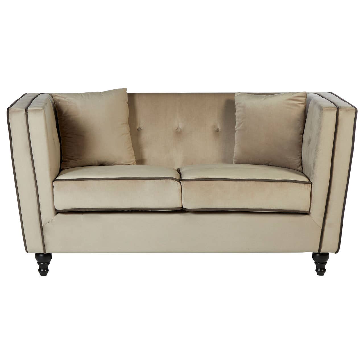 Ferris Mink Velvet 2 Seat Sofa