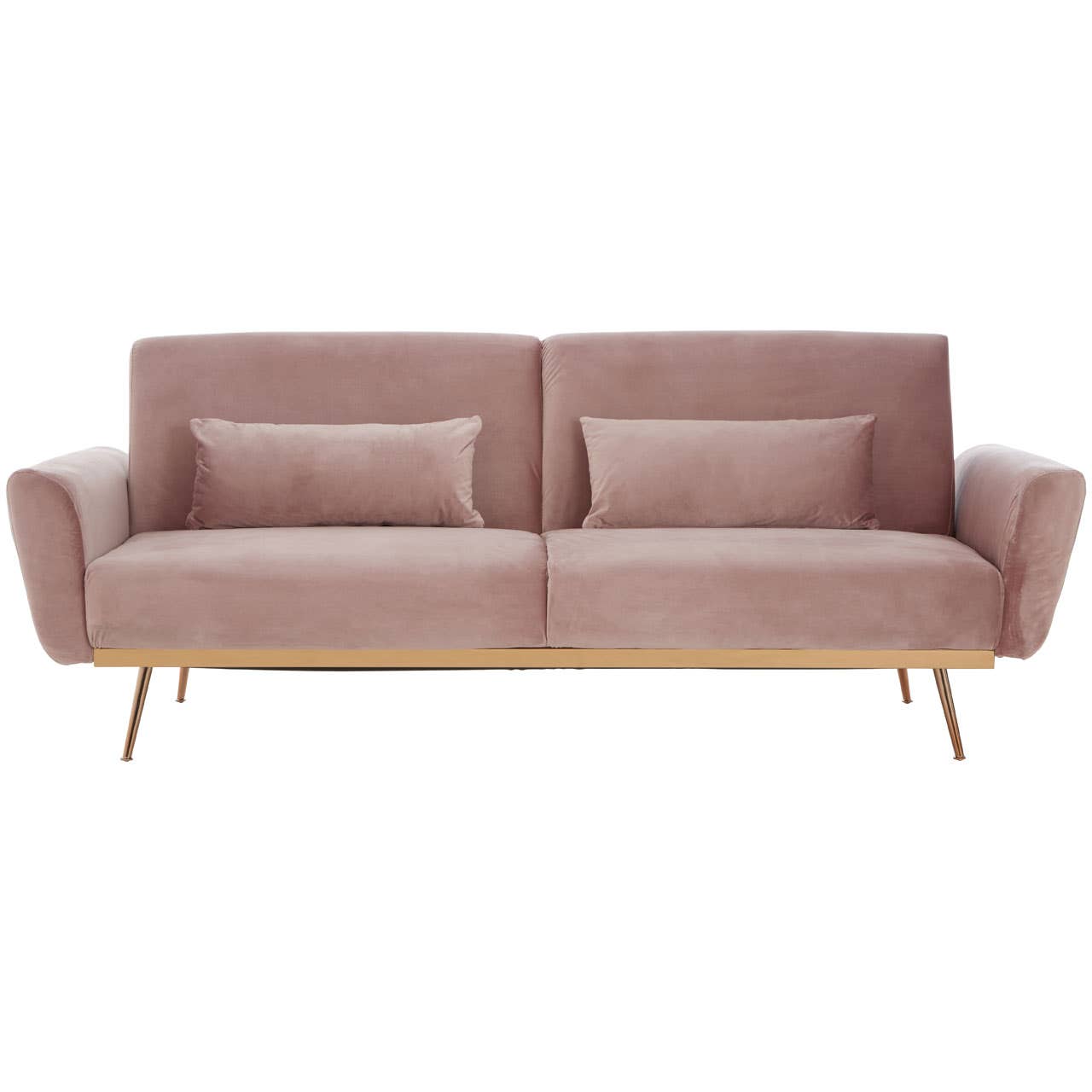 Hatton Pink Velvet Sofa Bed