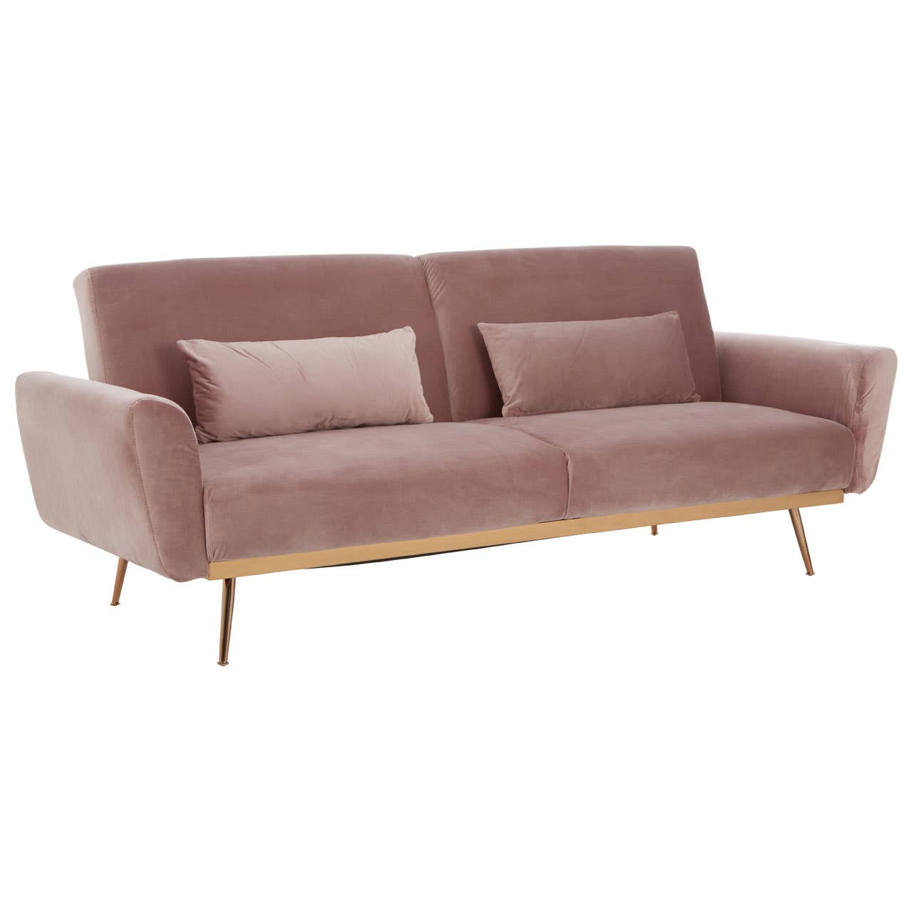 Hatton Pink Velvet Sofa Bed