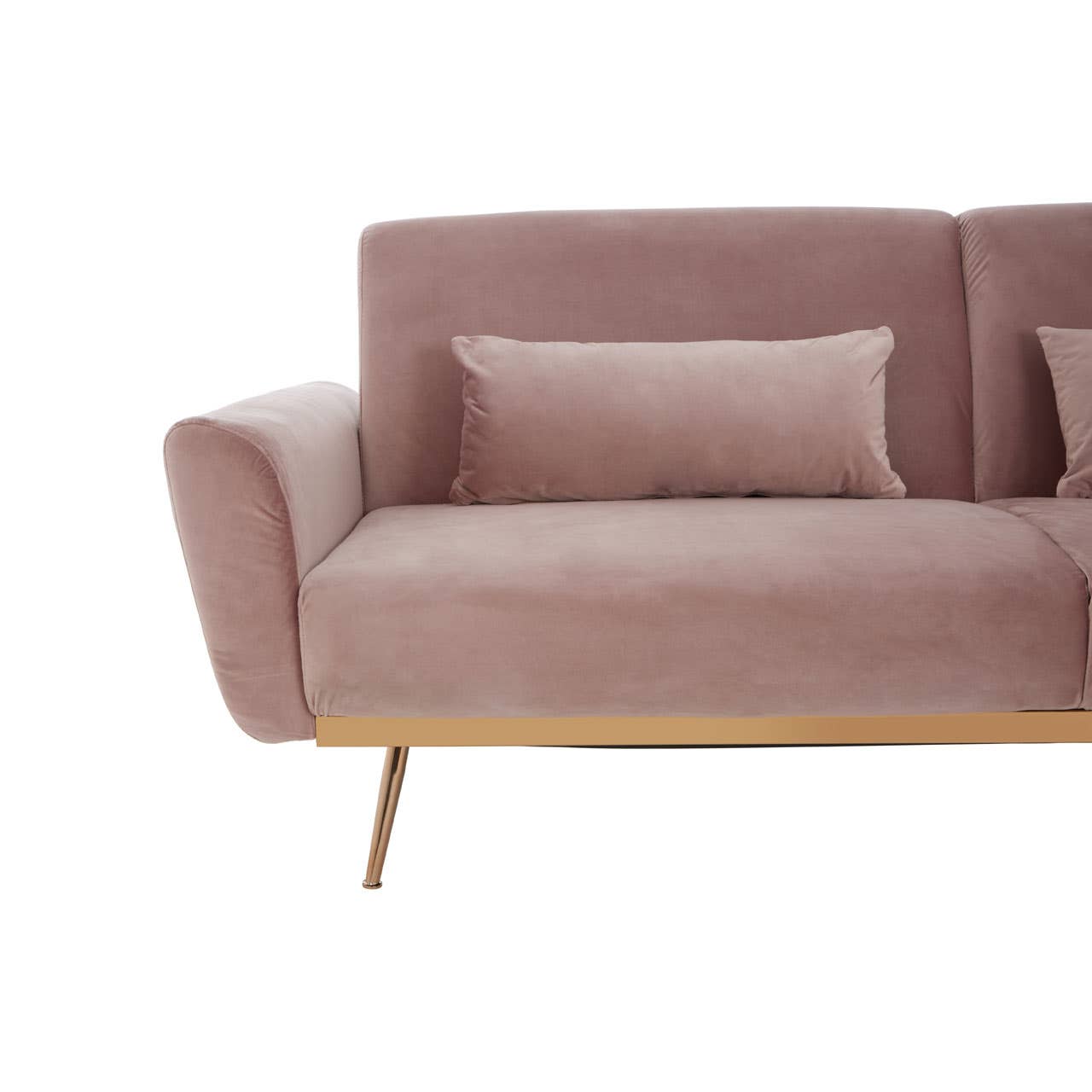 Hatton Pink Velvet Sofa Bed