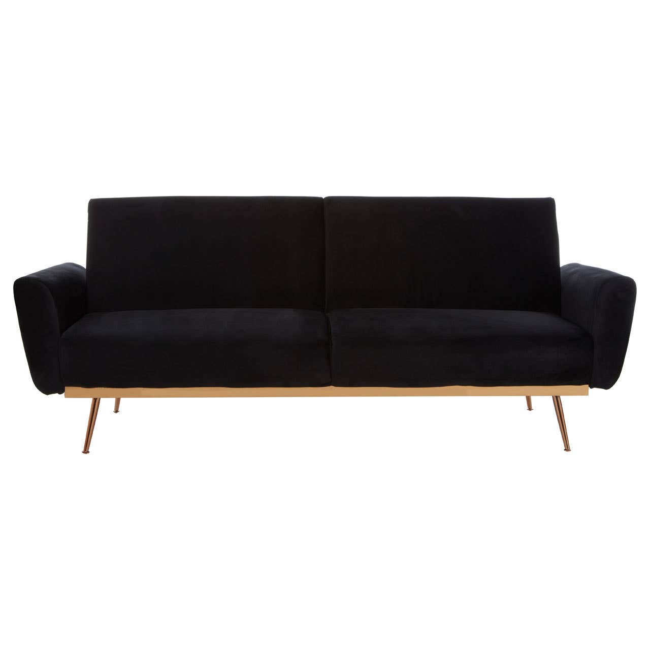 Hatton Black Velvet Sofa Bed