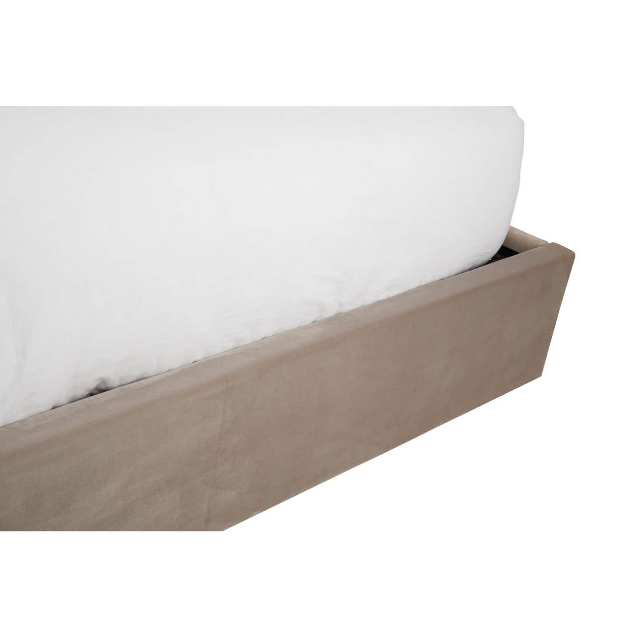 Hannah Mink Velvet Double Ottoman Bed