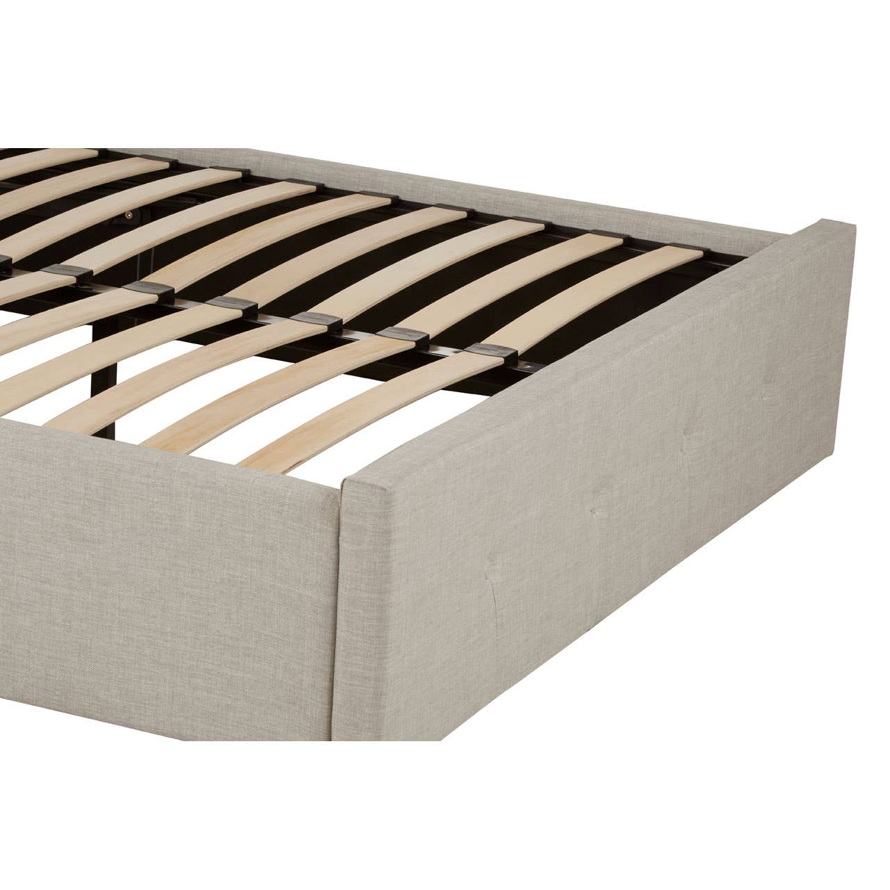Edison Light Grey Double Ottoman Bed