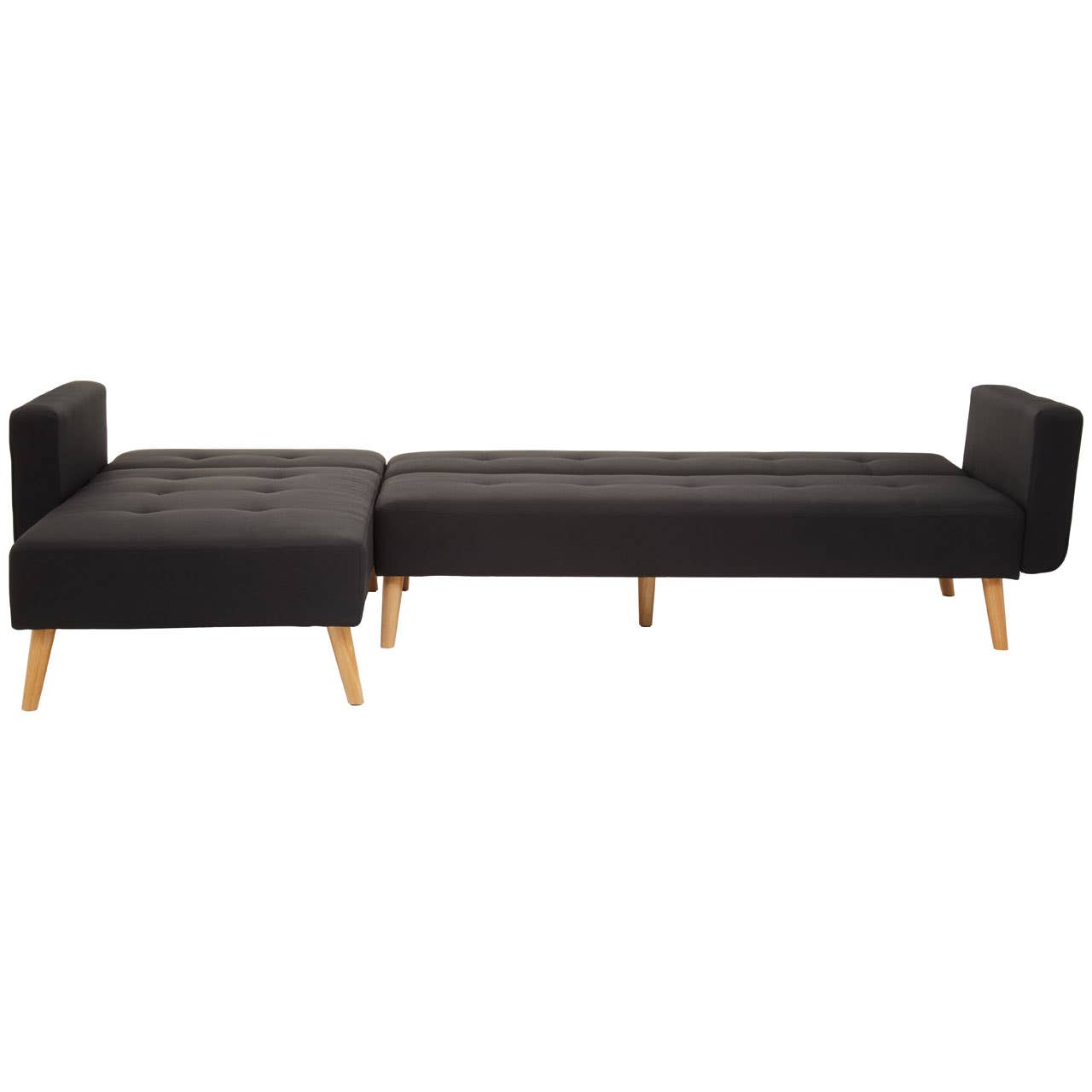 Hagen Black Large Corner Sofa Bed