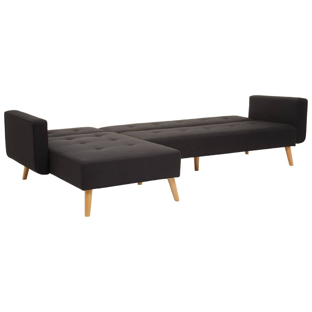 Hagen Black Large Corner Sofa Bed