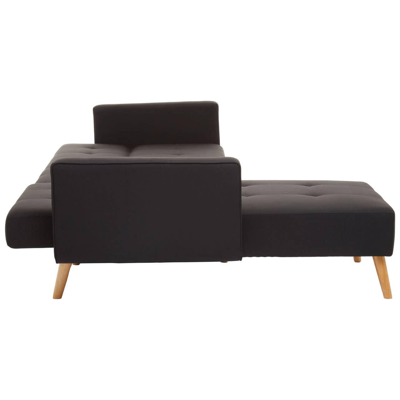 Hagen Black Large Corner Sofa Bed