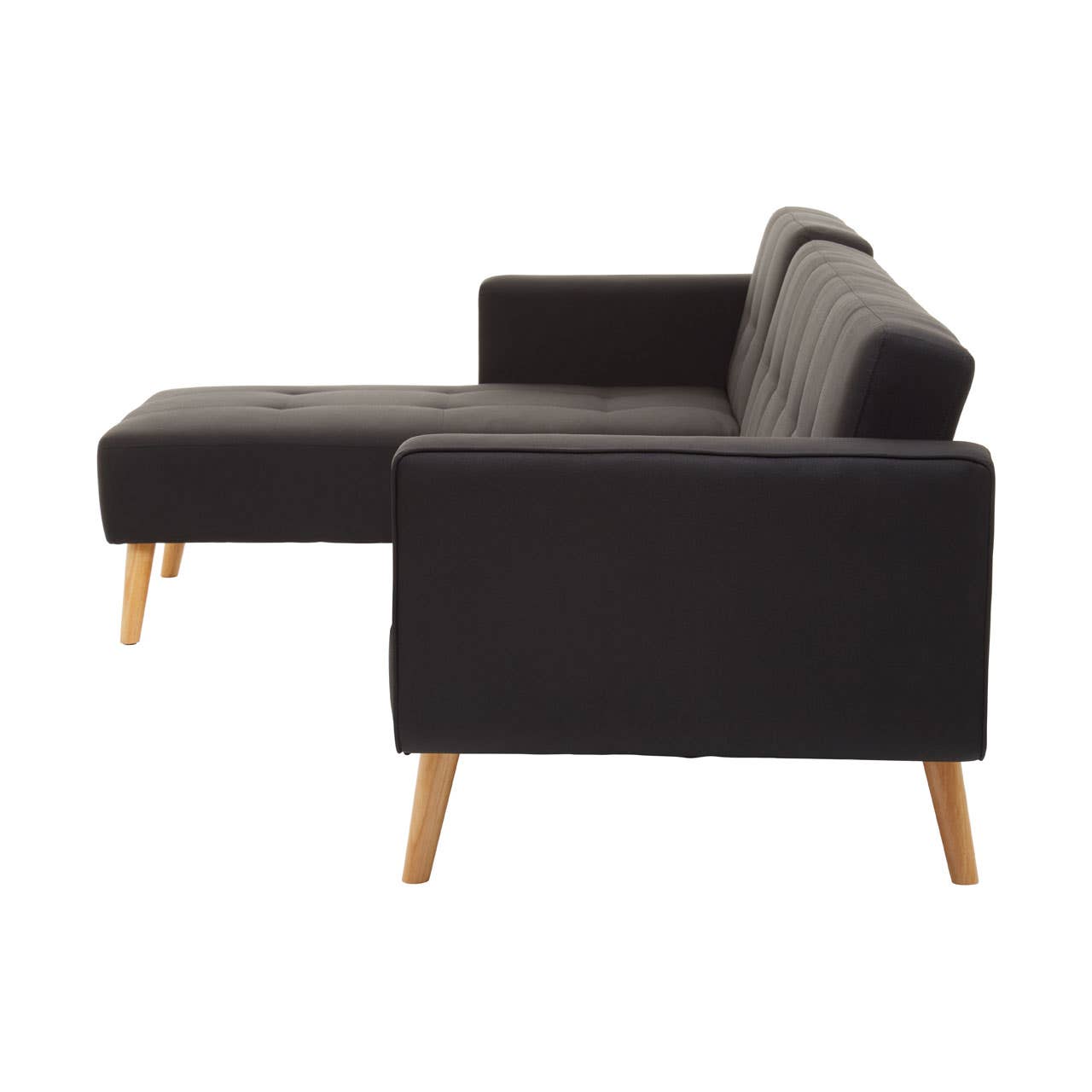 Hagen Black Large Corner Sofa Bed