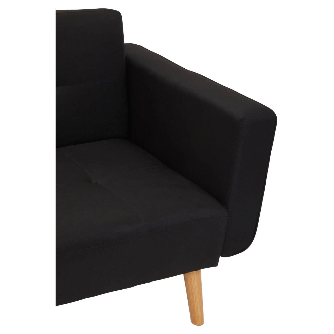 Hagen Black Large Corner Sofa Bed
