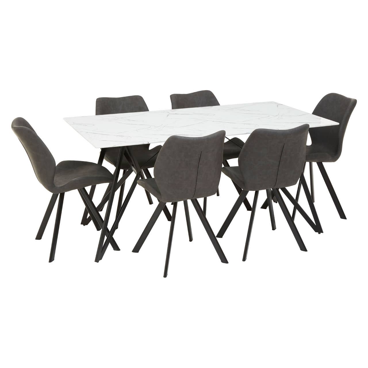 WESTON RECTANGULAR GREY DINING SET