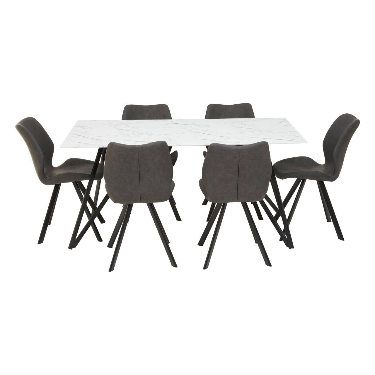 WESTON RECTANGULAR GREY DINING SET