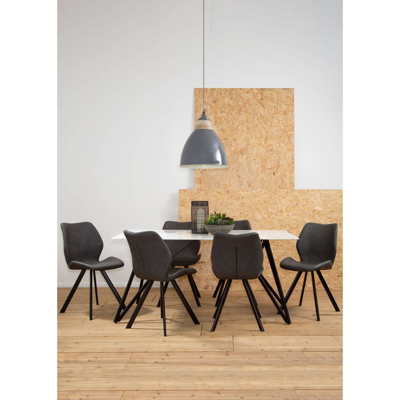 WESTON RECTANGULAR GREY DINING SET