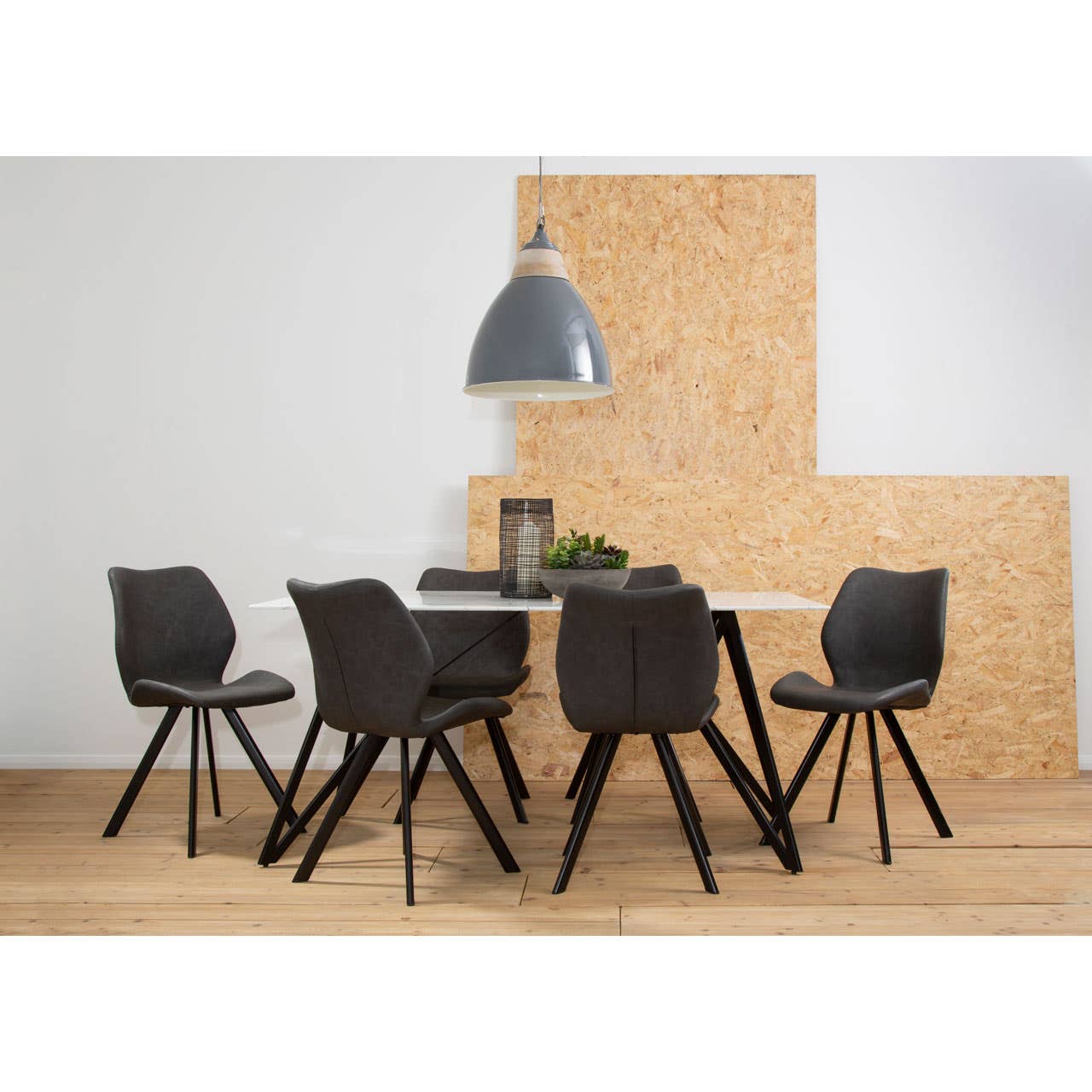 WESTON RECTANGULAR GREY DINING SET